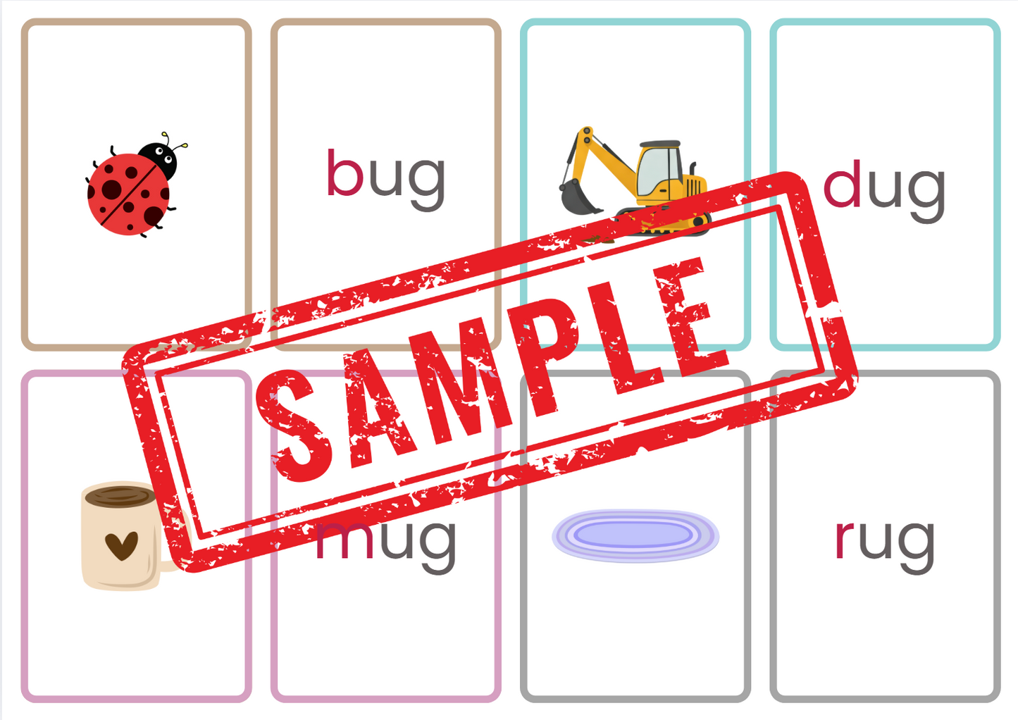 CVC Short Vowel Flashcard Sets for Beginning Readers A E I O U