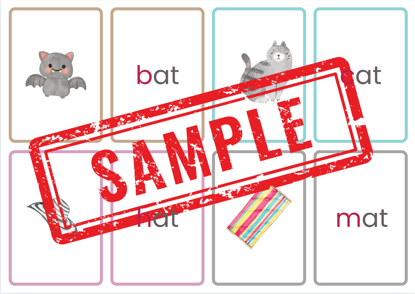 CVC Short Vowel Flashcard Sets for Beginning Readers A E I O U